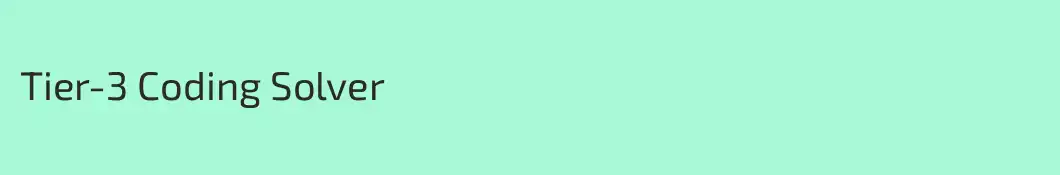 Tier-3 Coding Solver